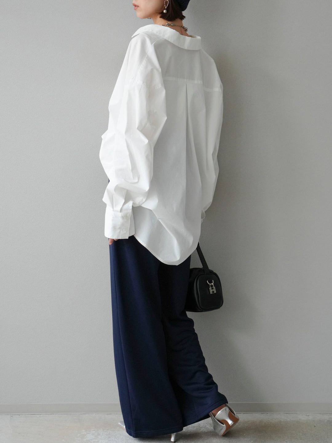 [予約]ダブルウエストスウェットパンツ/ネイビー