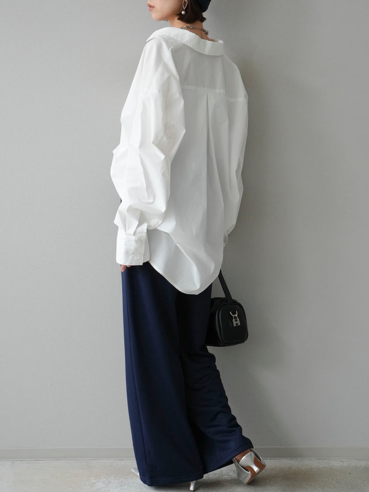 [予約]ダブルウエストスウェットパンツ/ネイビー