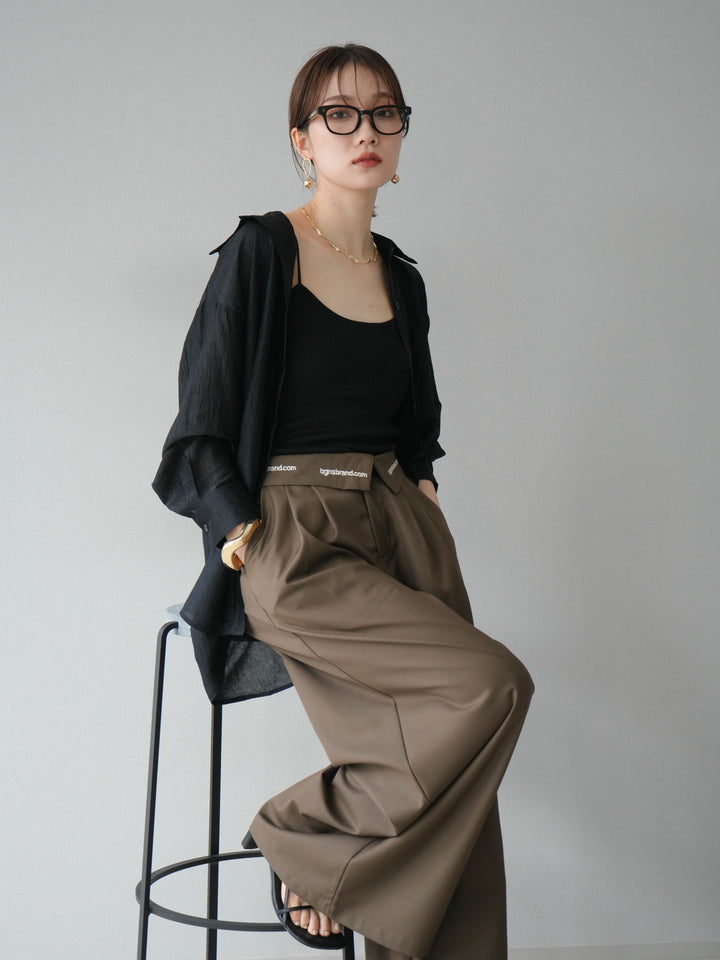 [予約]ワッシャーシャイニーシャツ/ブラック