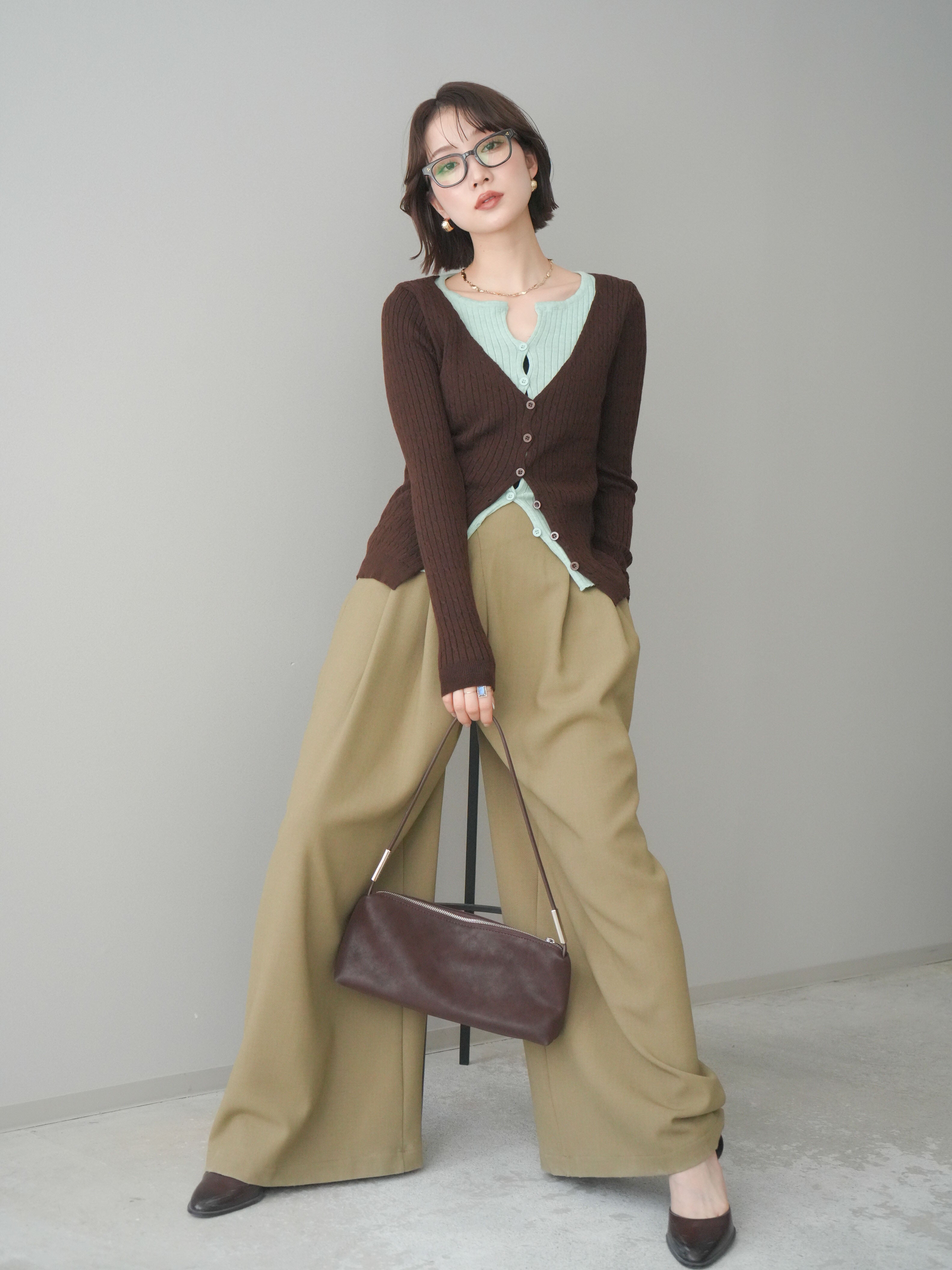 ホームレステイラー　レイヤードニットカーディガン HOMELESS TAILOR 