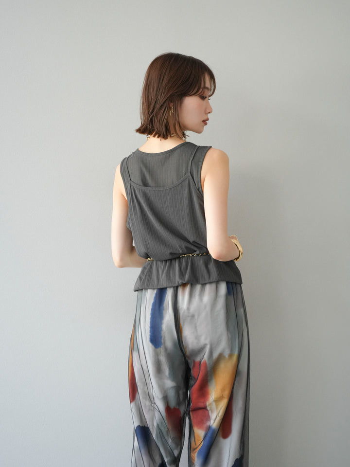 [預訂] Ice Touch 2WAY Design 吊帶背心/炭灰色