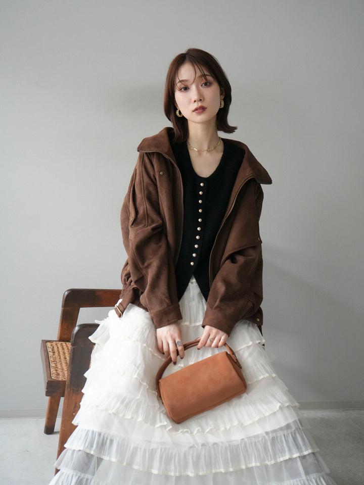 [予約]スエードライダースジャケット/ブラウン