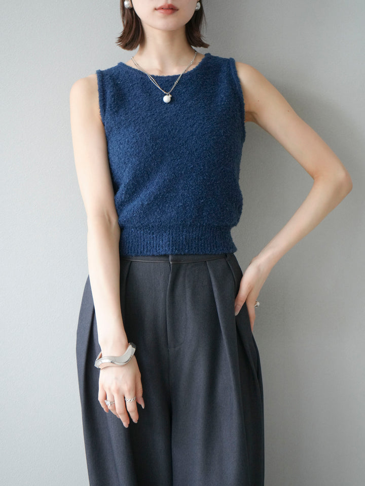 [予約]ブークレニットタンクトップ/ブルー