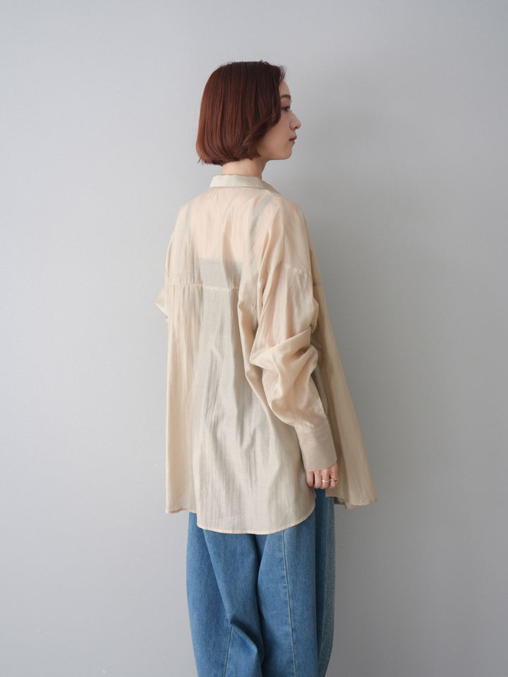 [予約]シアーオーバーシャツ/beige