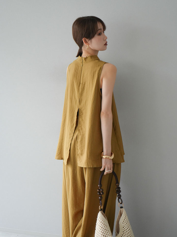 [SET]ホルターネックバックスリットブラウス＆スーパーワイドパンツSET UP(2set)