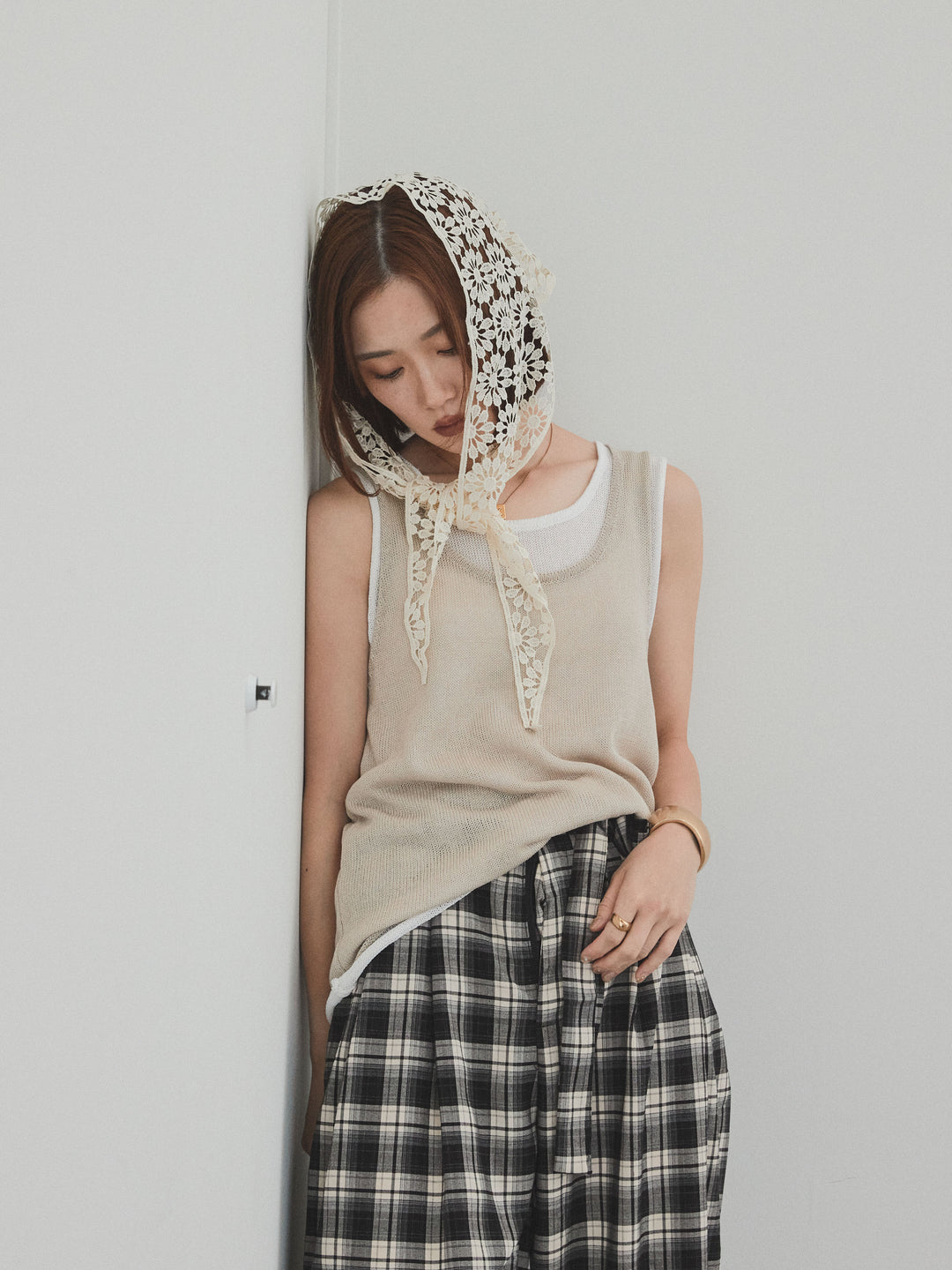 [SET]バイカラーレイヤードニットタンクトップ+バイカラーレイヤードニットタンクトップ(2set)