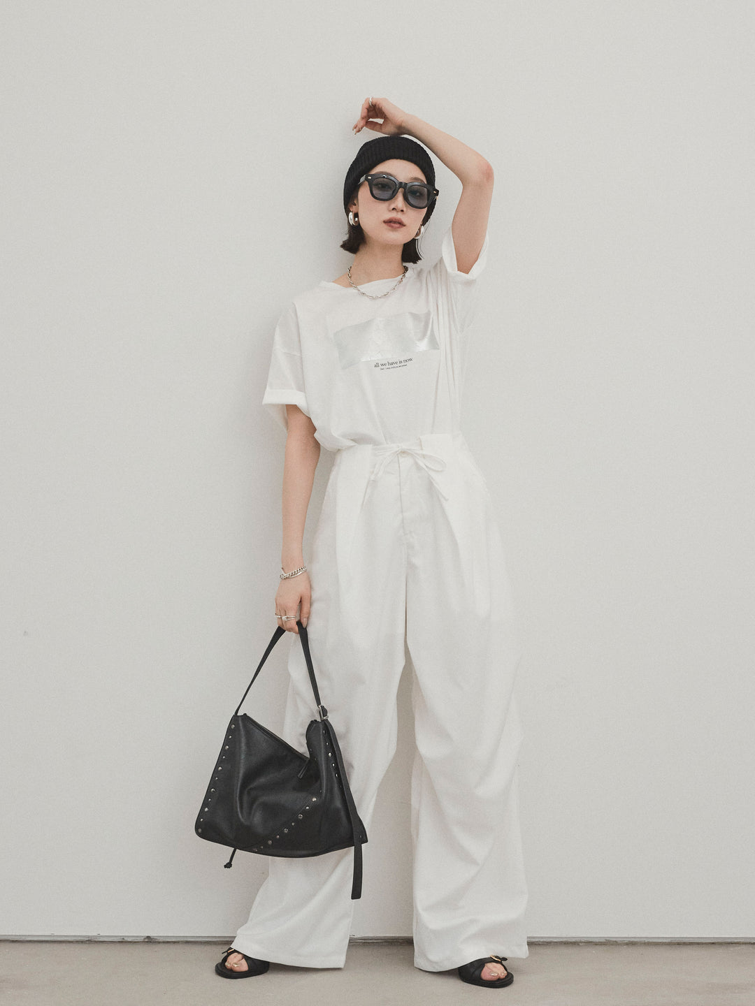 [預購] Design Loop 側邊褶褲/白色