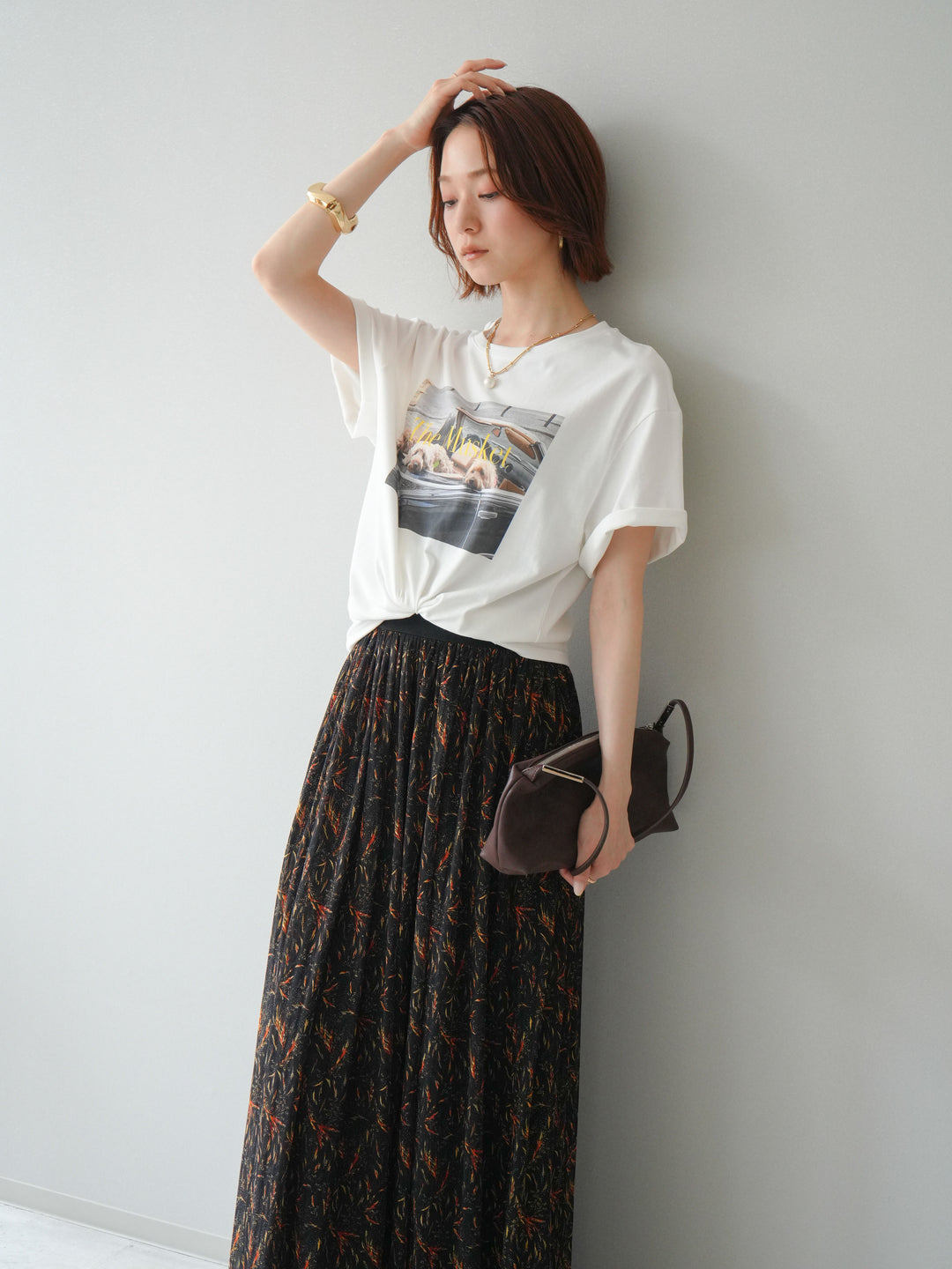 [予約]ドッグフォトTEE/white