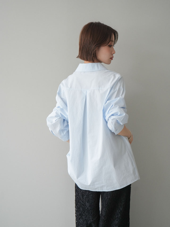 [SET]メタルパーツドレープシャツ+シアーコードレースイージーパンツ(2set)