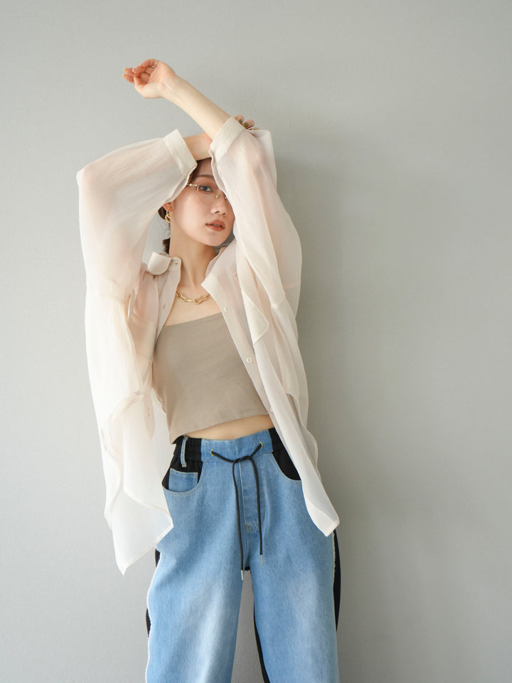 [SET]BIGポケットオーバーシアーシャツ+BIGポケットオーバーシアーシャツ(2set)