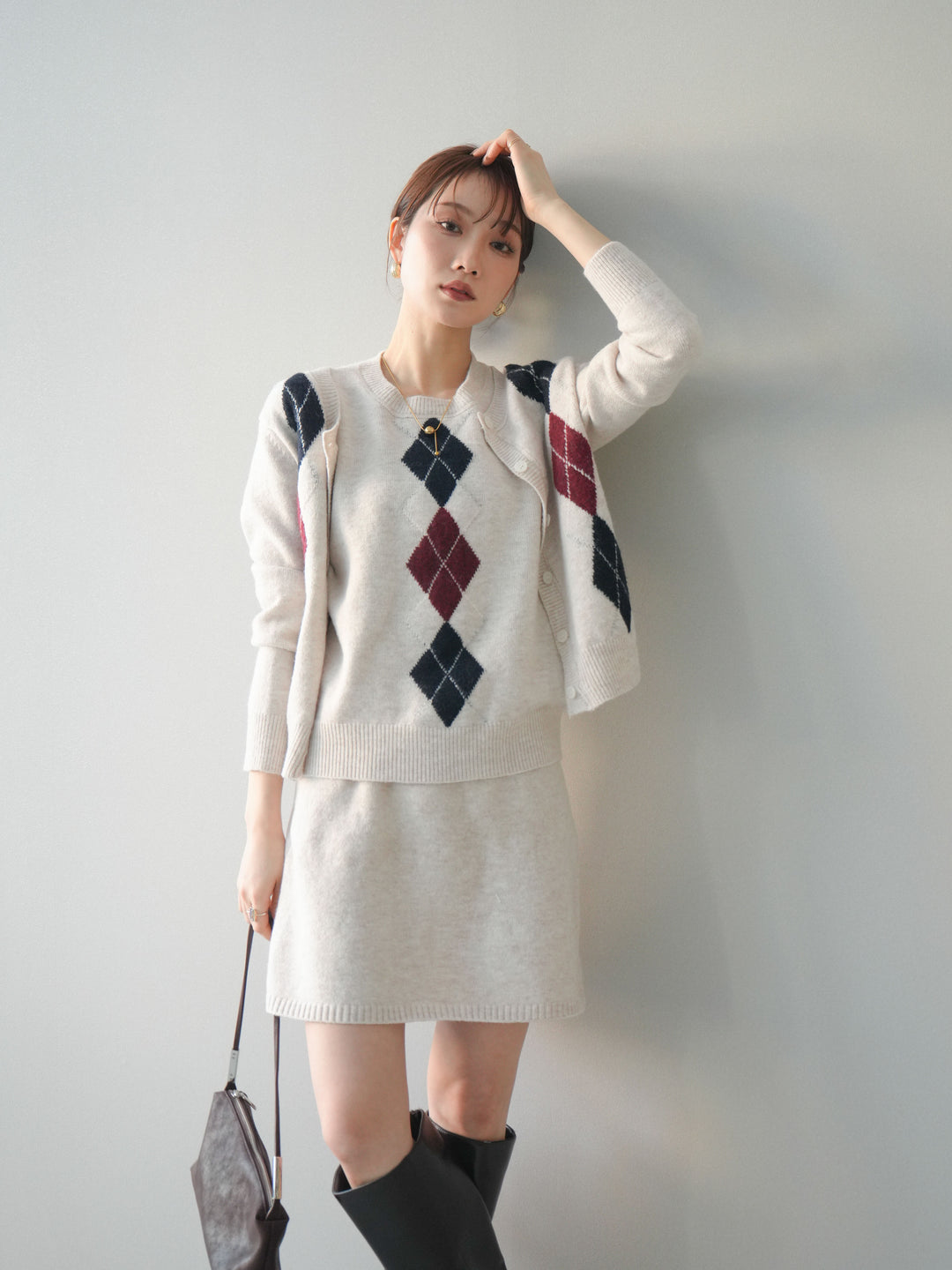 [SET]アーガイル柄3ピースSET UP(2set)