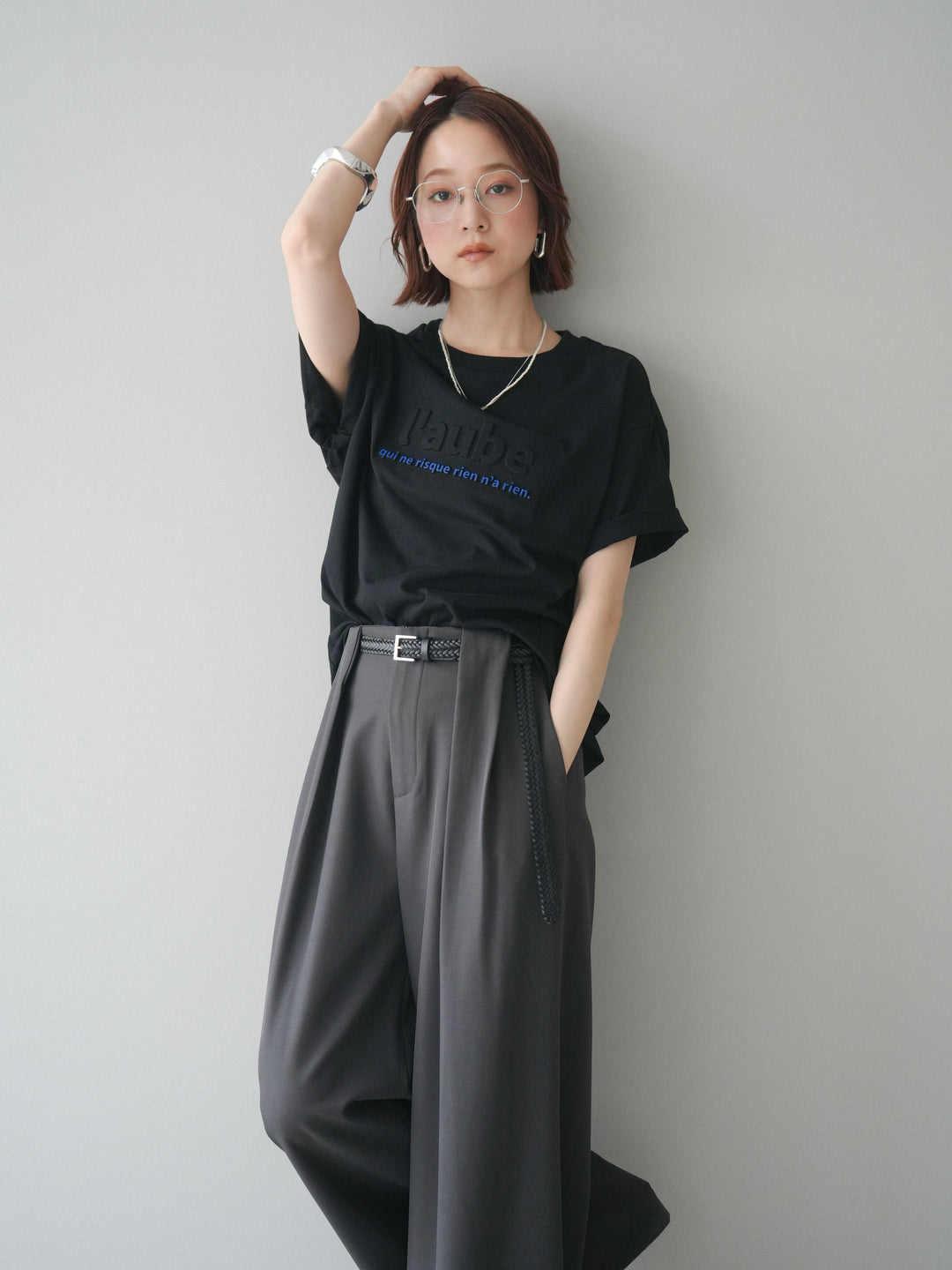 [予約]エンボスロゴTEE/black