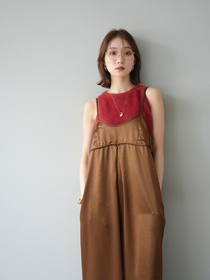 [予約]シャギーニットタンクトップ/レッド