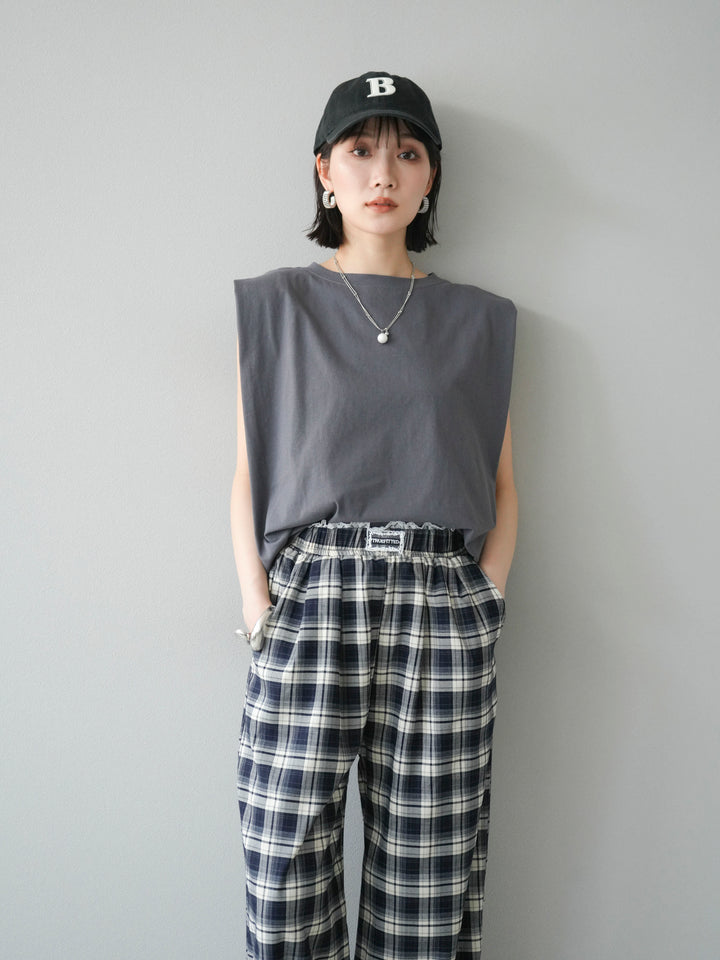 【預購】肩部褶皺法式袖套頭衫/黑色