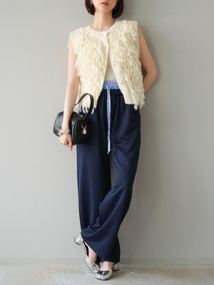 [予約]ダブルウエストスウェットパンツ/ネイビー