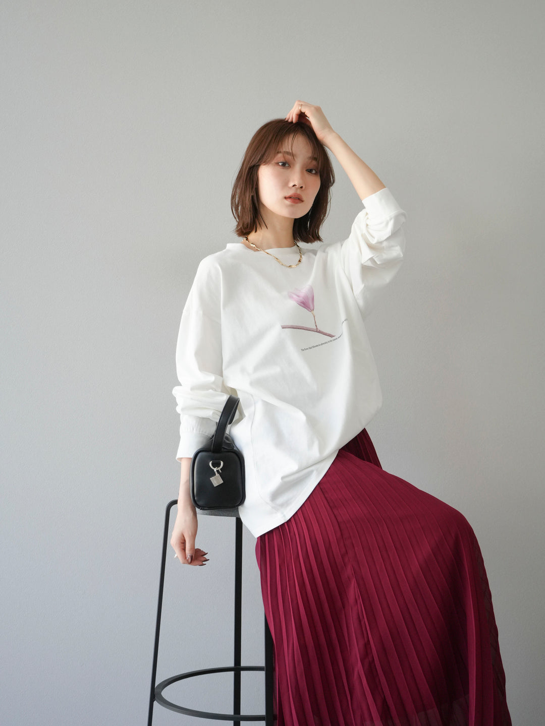 [予約]フラワーフォトプリントBIGロンT /オフ3