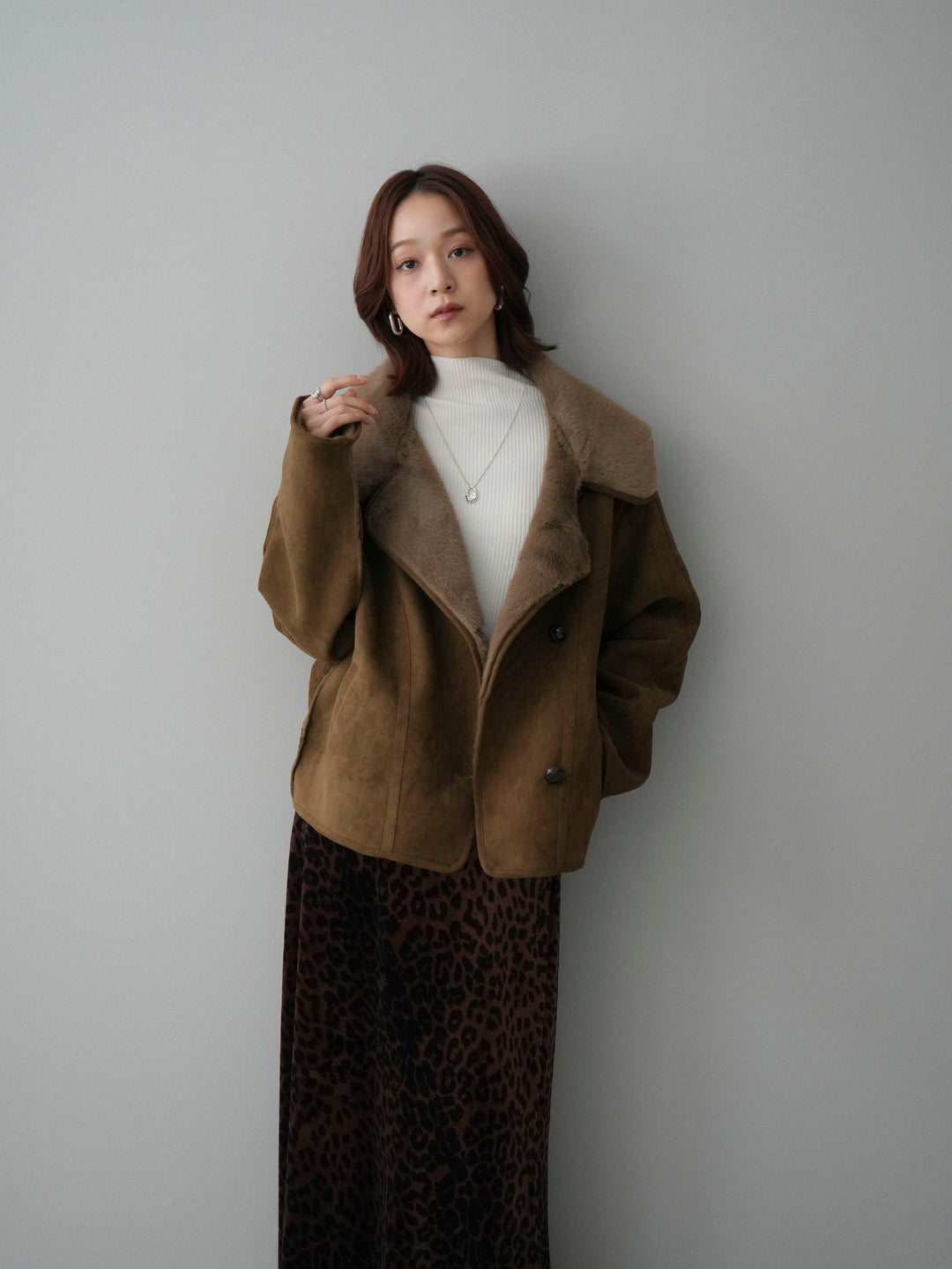 [予約]ムートンショートジャケット/khaki