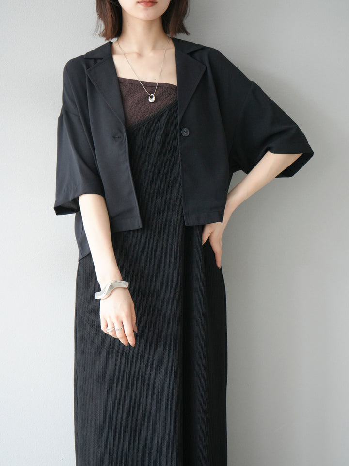 [予約]ハーフショートジャケット/ブラック