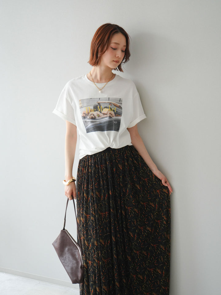 [予約]ドッグフォトTEE/white