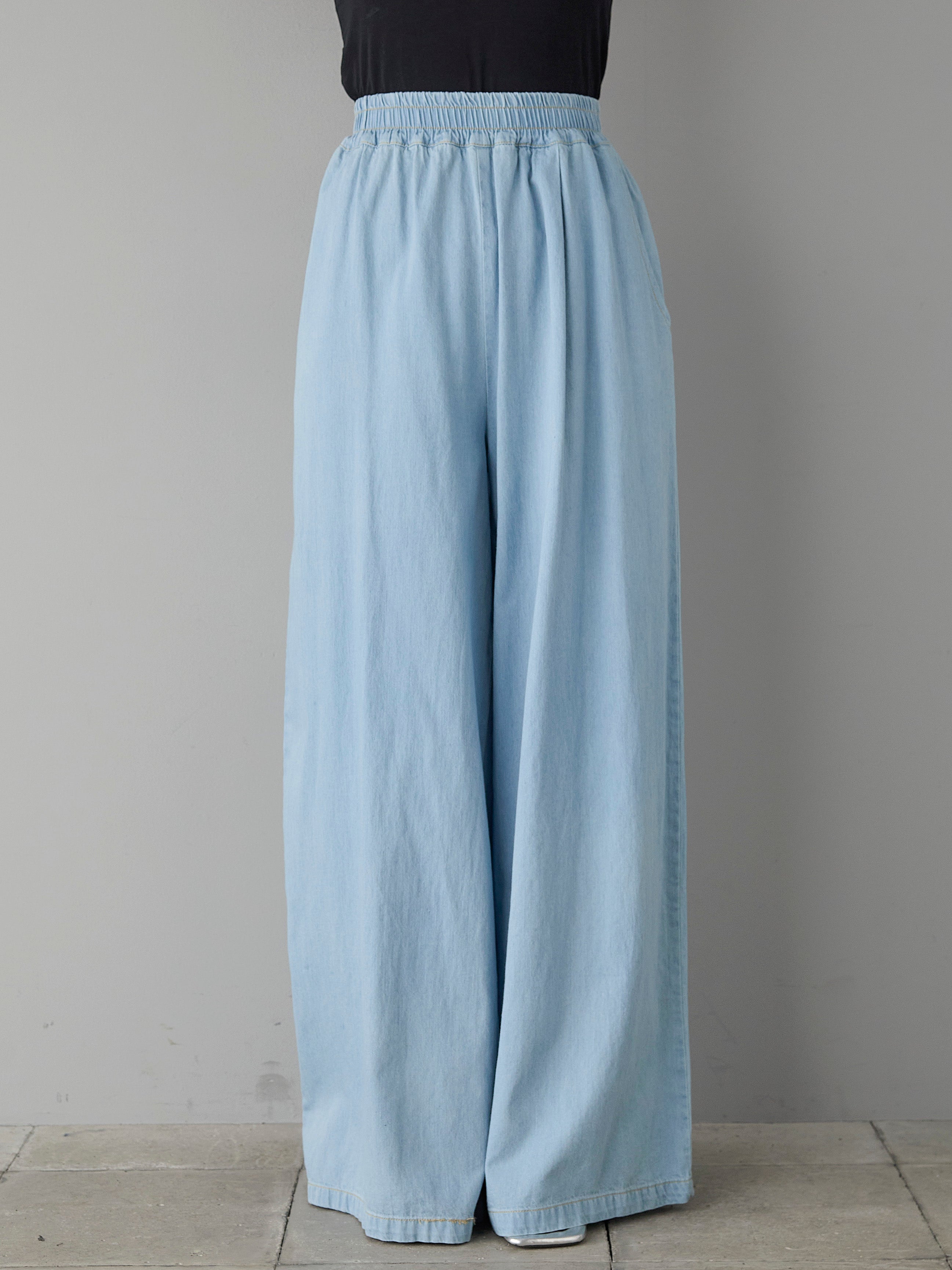 SET]デニムフレアキャミソールワイドパンツSETUP(2SET) – Lumier