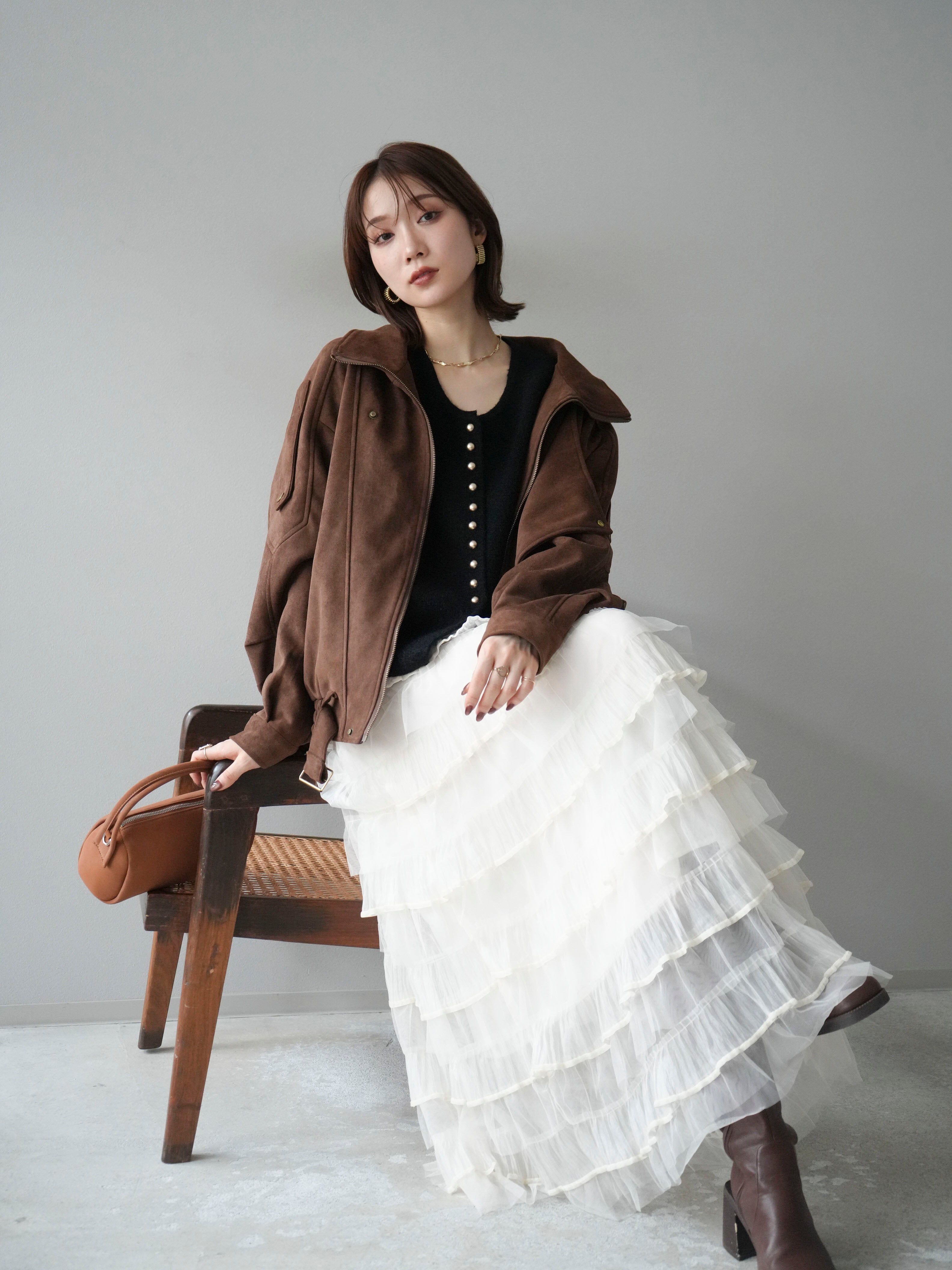 ブラウン スエード ライダースジャケット　イタリア製 予約]スエードライダースジャケット/ブラウン – Lumier