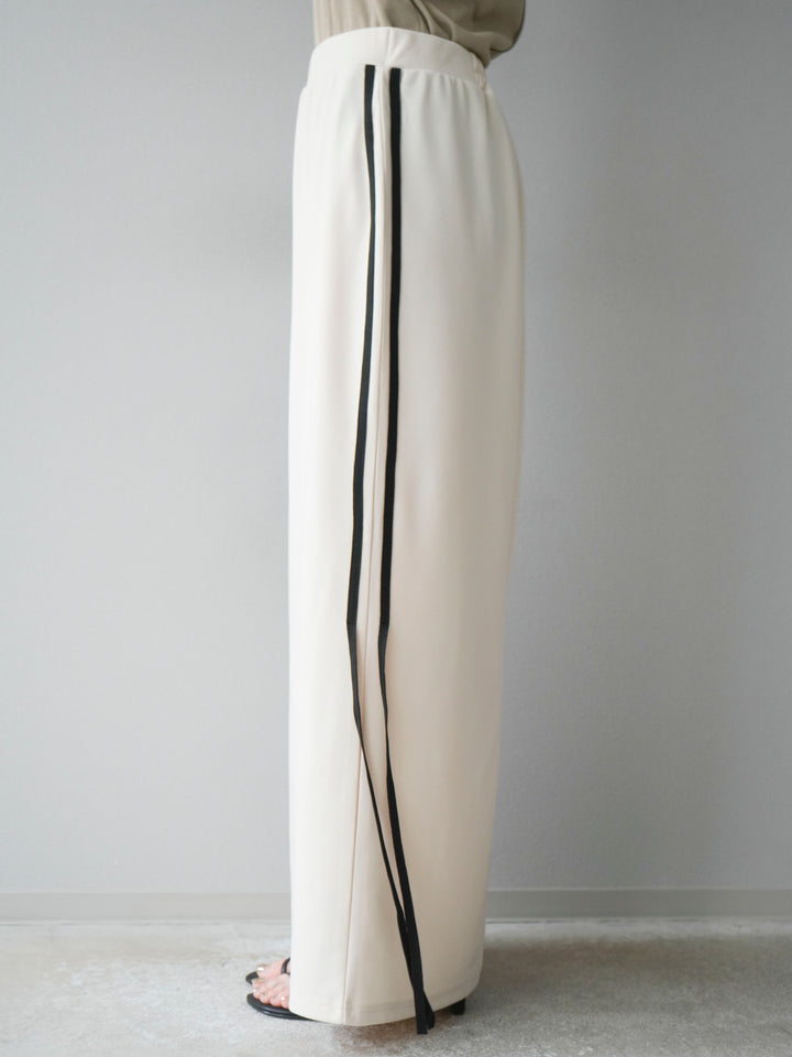 [予約]サイドラインジャージナロースカート/アイボリー