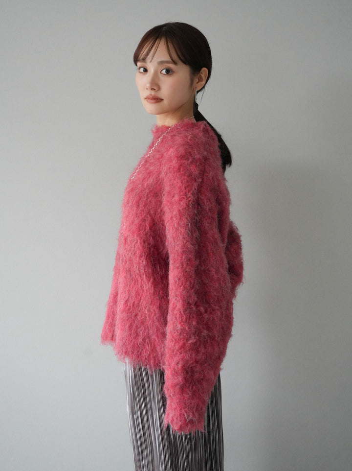 [予約]ブークレシャギーニットプルオーバー/レッド