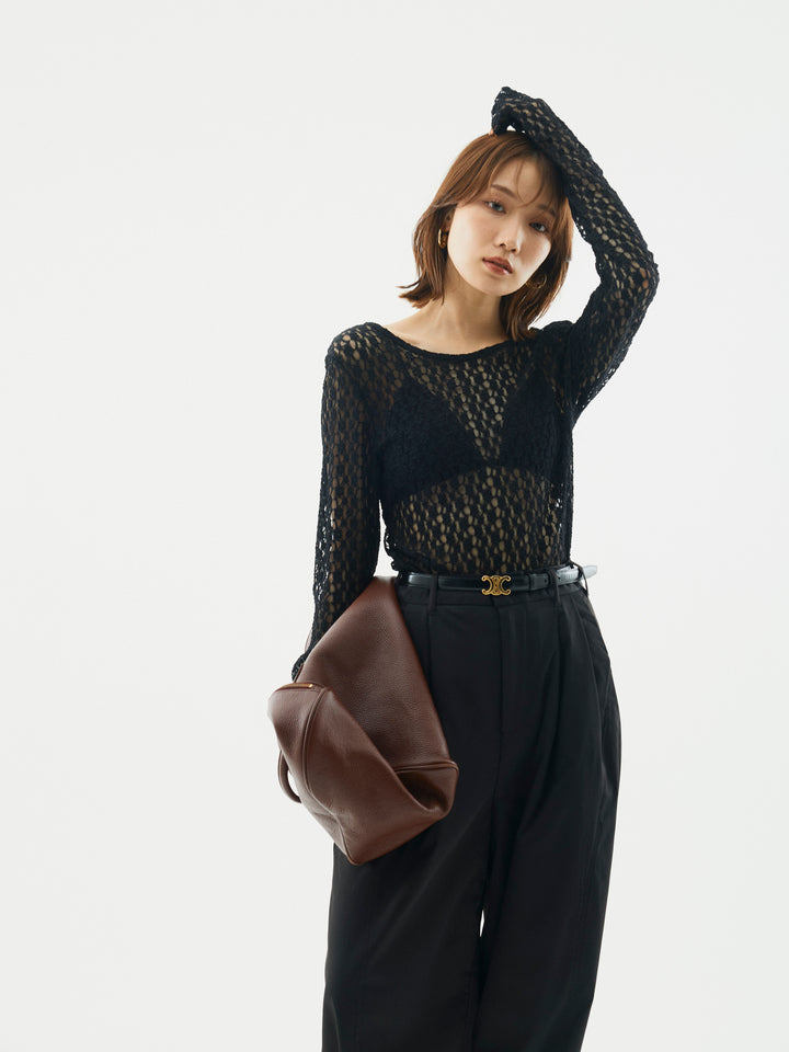 【Allure】[SET]バックラウンドレーストップス+バックラウンドレーストップス(2set)