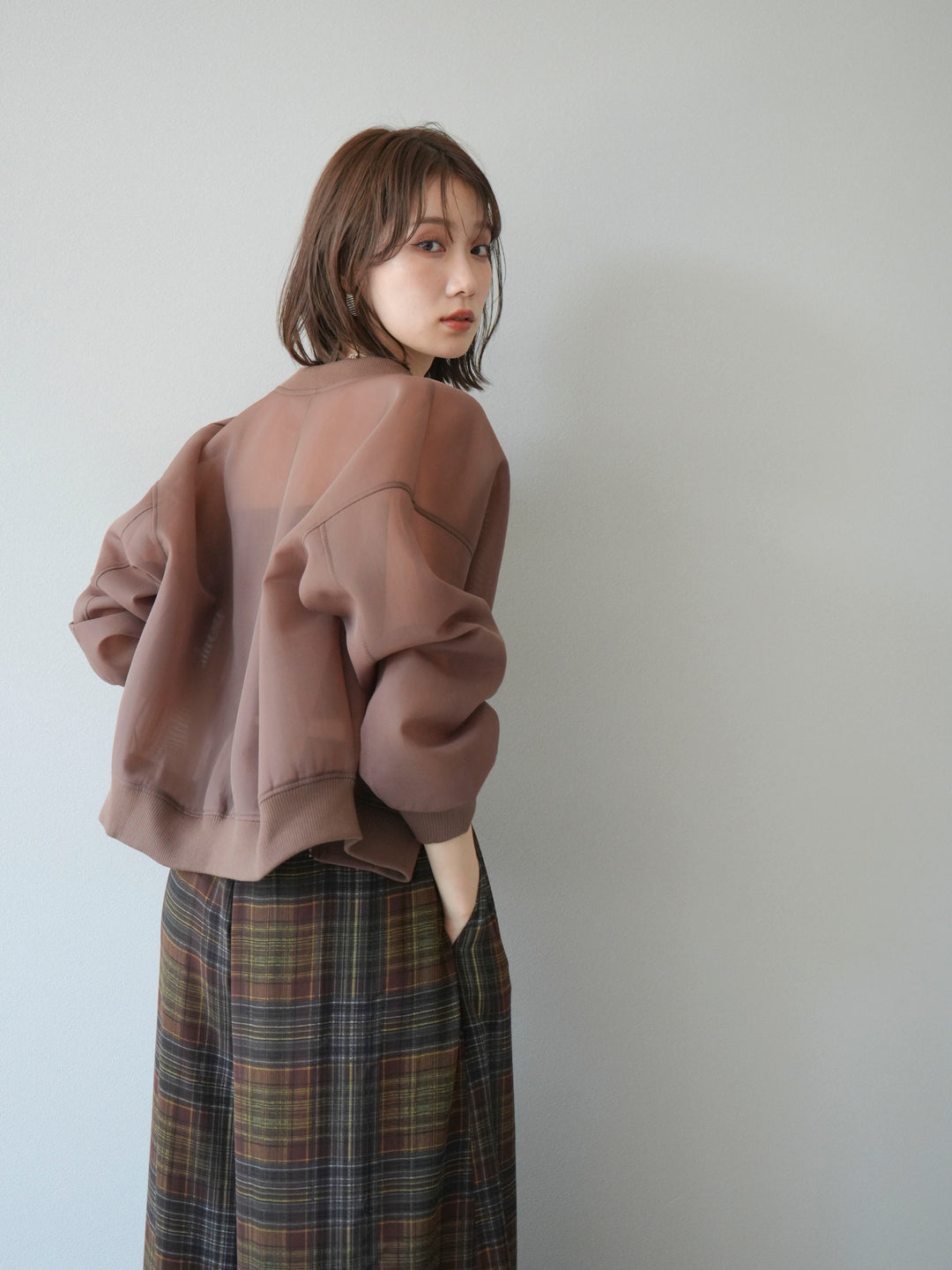 [予約]シアーダンボールボリュームスリーブMA-1/ブラウン