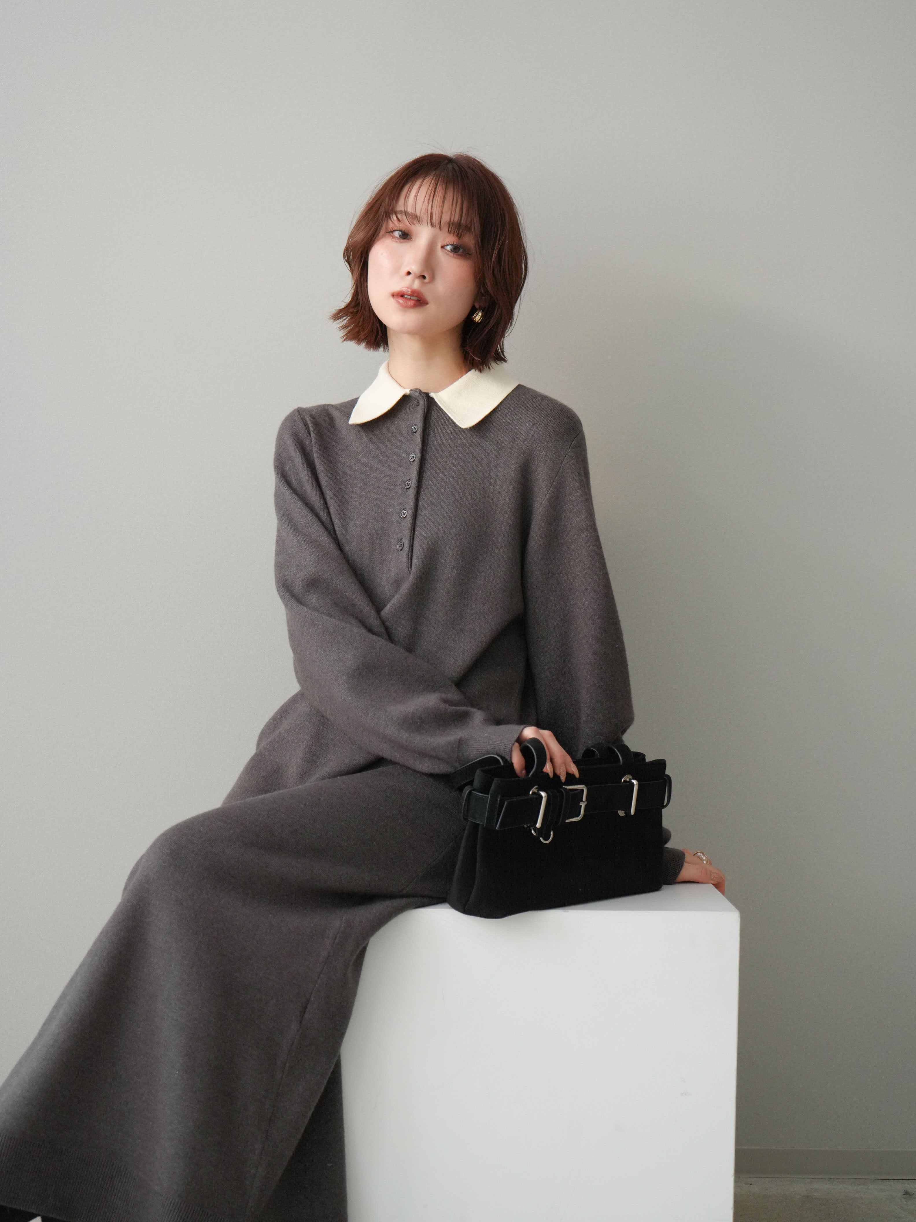 ポロシャツニットワンピース美品！ STYLEMIXER（スタイルミキサー） ワンピース 「ベストセラー」2ピース