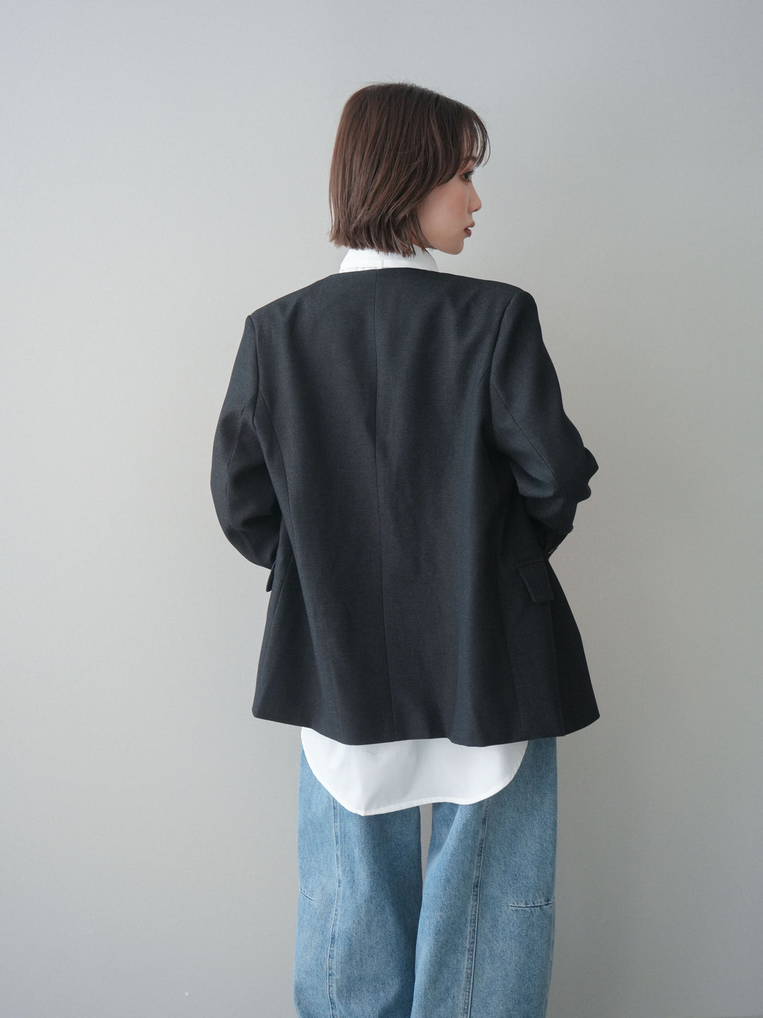 [SET]ノーカラージャケット+ノーカラージャケット(2set)