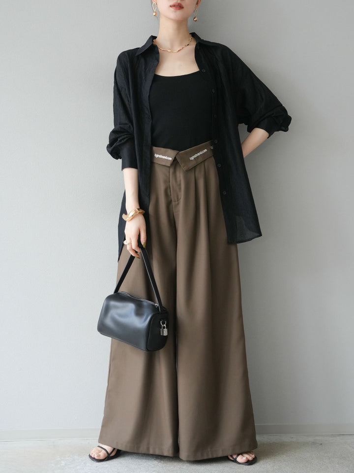 [予約]ワッシャーシャイニーシャツ/ブラック