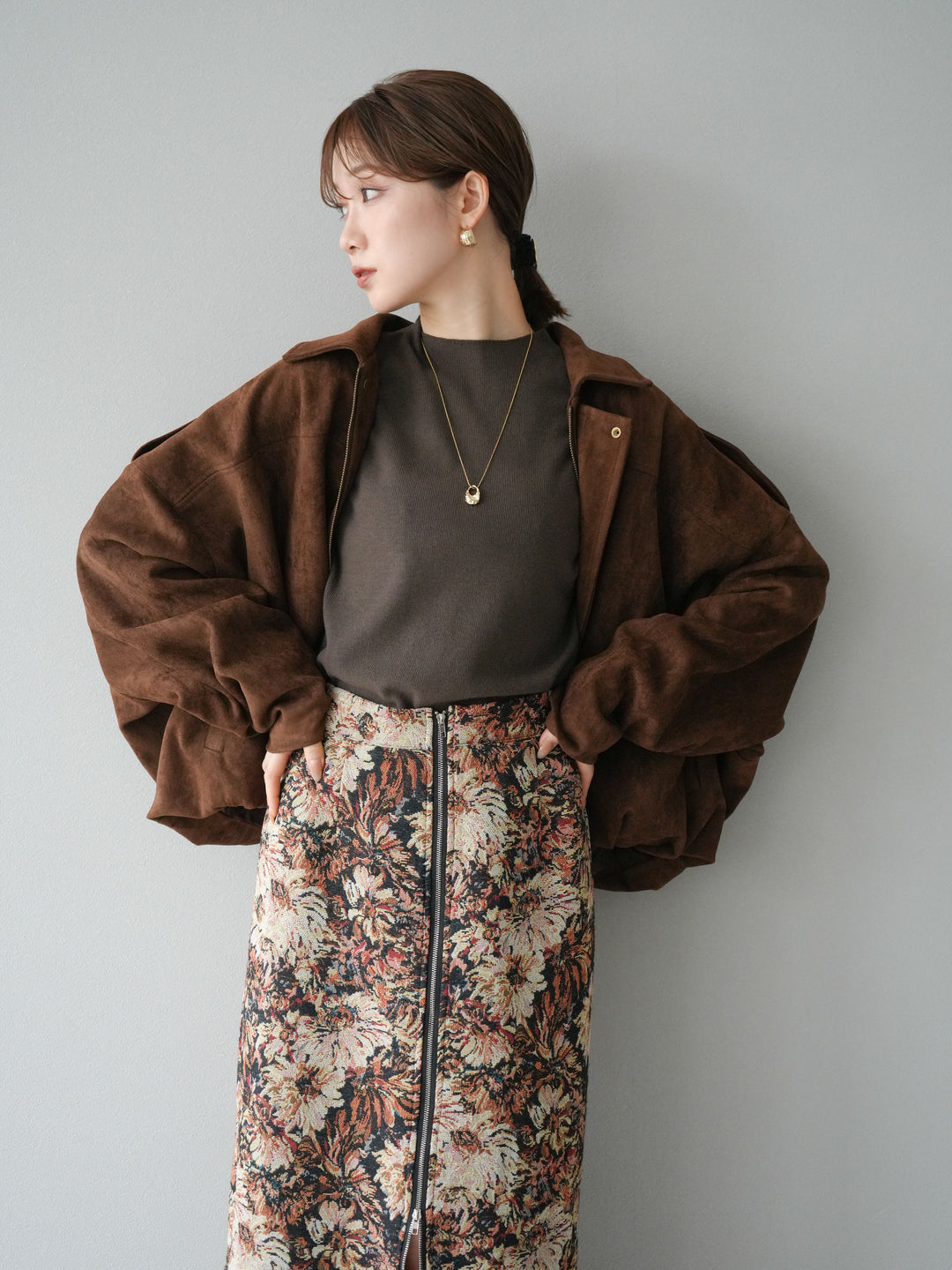 [預購] 麂皮外套/棕色