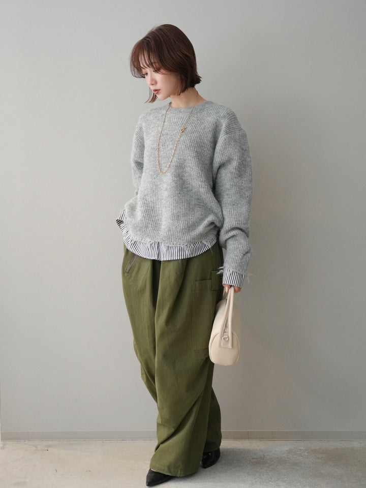 [予約]コットンタックループパンツ/khaki