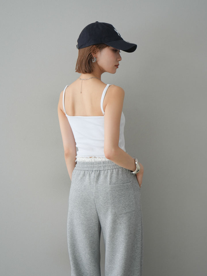 [予約]カップ付テレコリブベアキャミソール/オフ