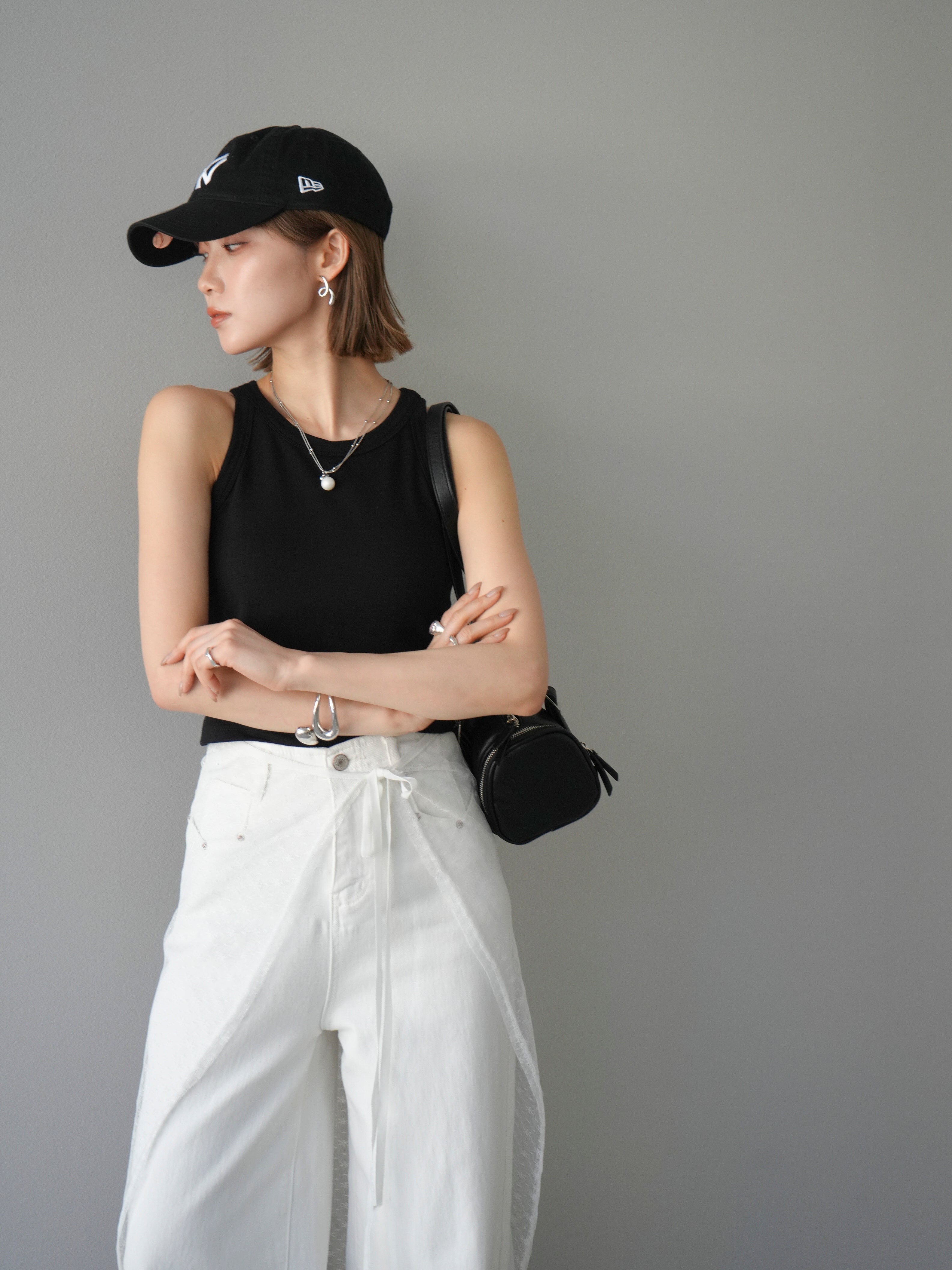 予約]カップ付アメスリタンクトップ/ブラック – Lumier