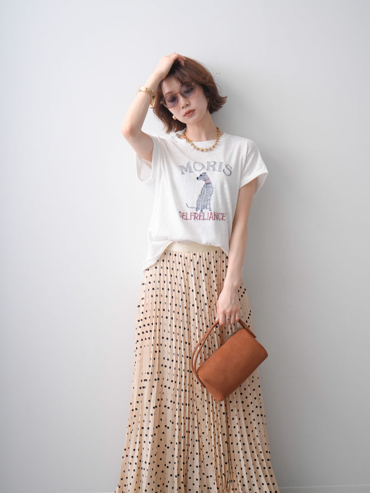 [SET]ドッグエンブロイダリーTEE+選べるアクセセット(2set)