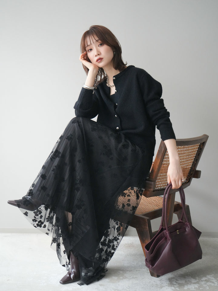 [SET]アンティークボタンニットカーディガン+アンティークボタンニットカーディガン(2set)