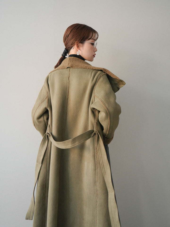 [予約]BIGカラームートンコート/khaki