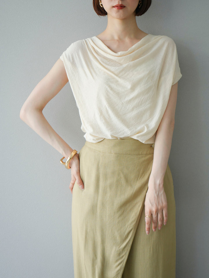 [預訂] 串珠鏈垂墜上衣/象牙色