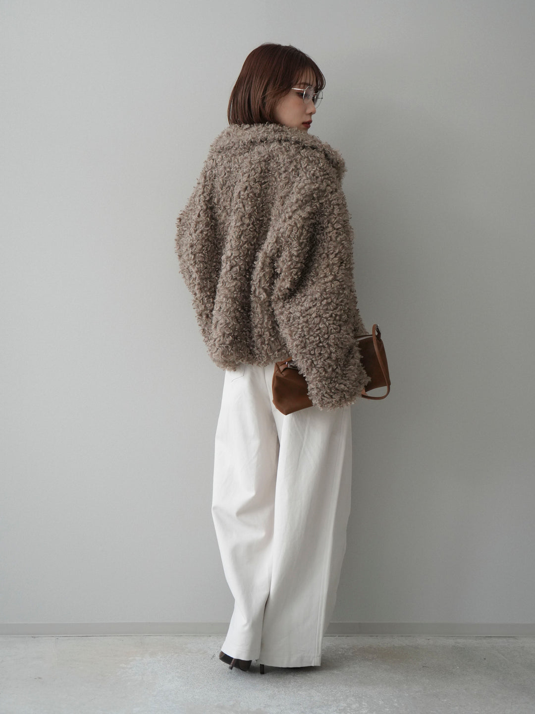 [SET]プードルファーミドルスタンドブルゾン+コットンツイルカーブパンツ(2set)