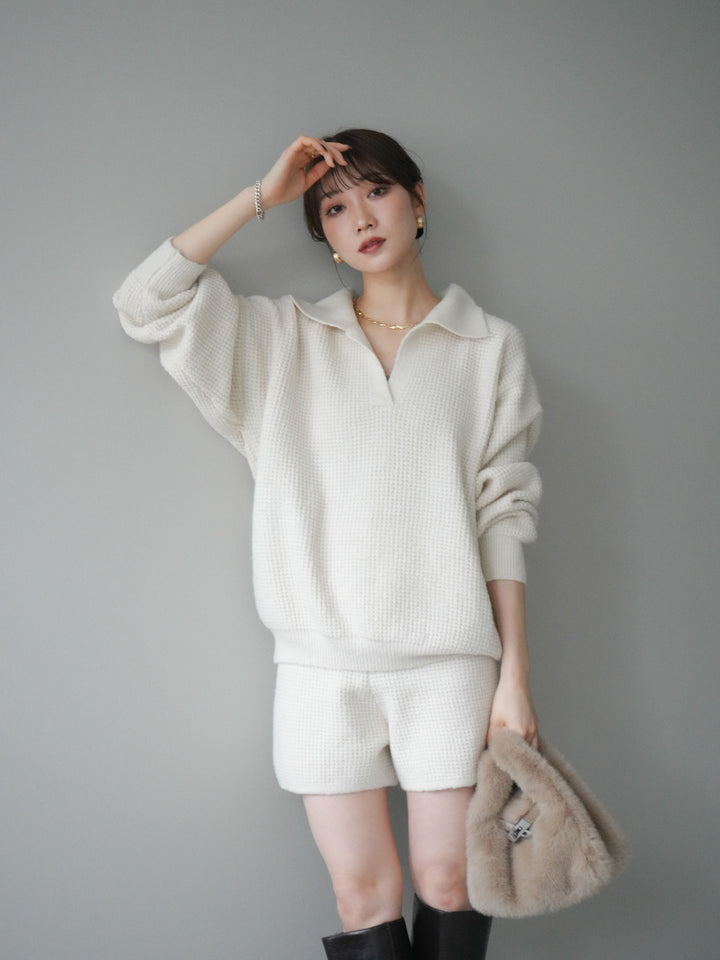 [SET]ポロニットプルオーバー＆ショートパンツSET UP+選べるアクセセット(2set)