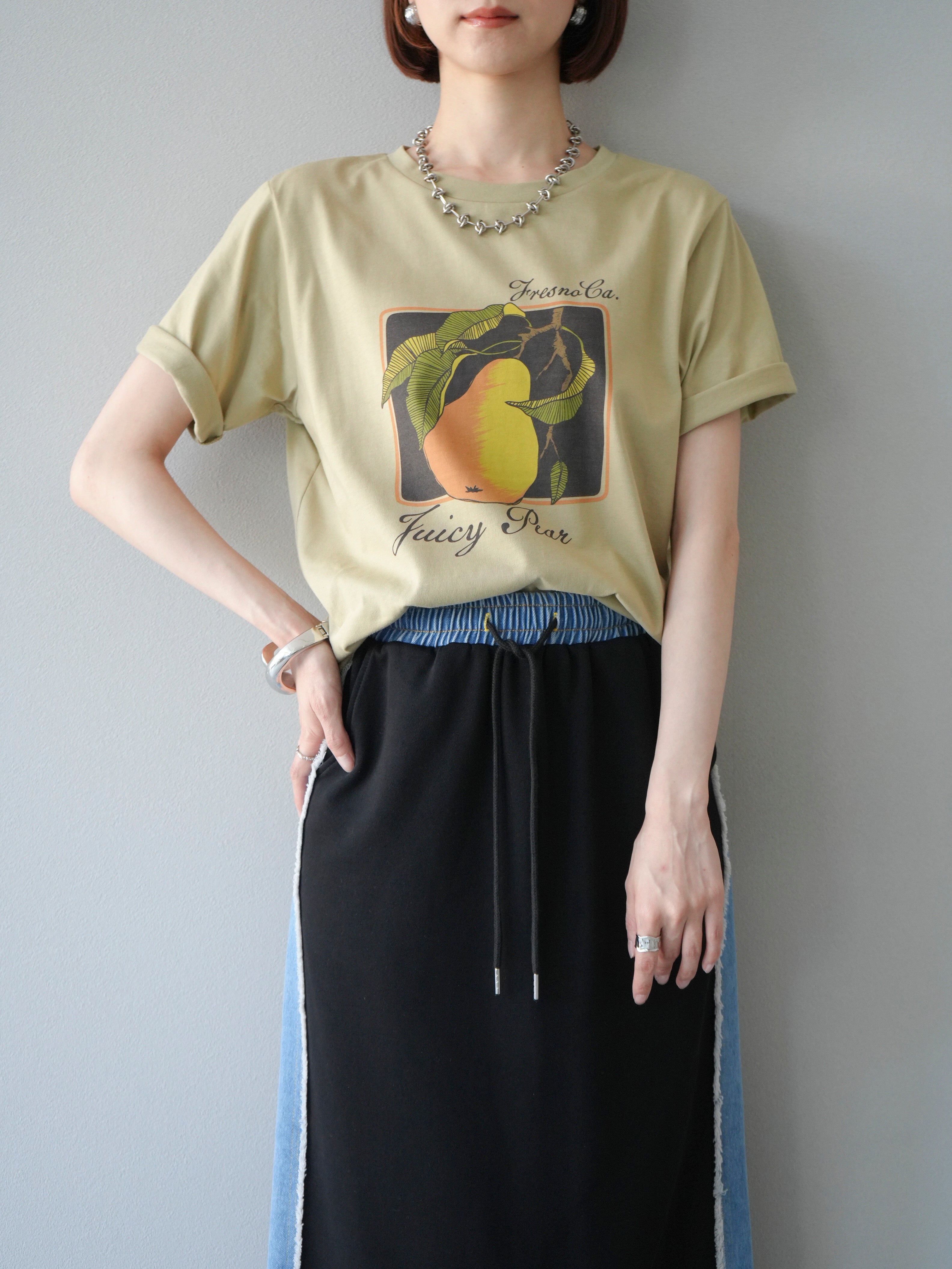 予約]レトロプリントTシャツ/ベージュ – Lumier