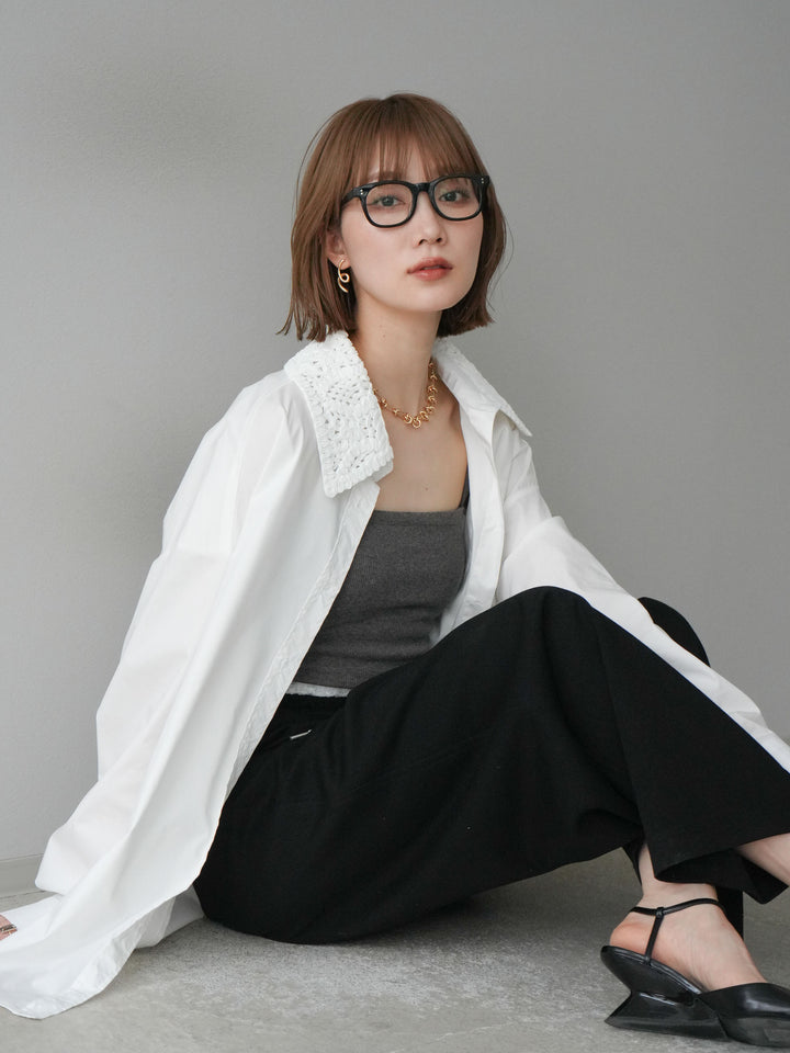 [予約]カップ付テレコリブベアキャミソール/モカ