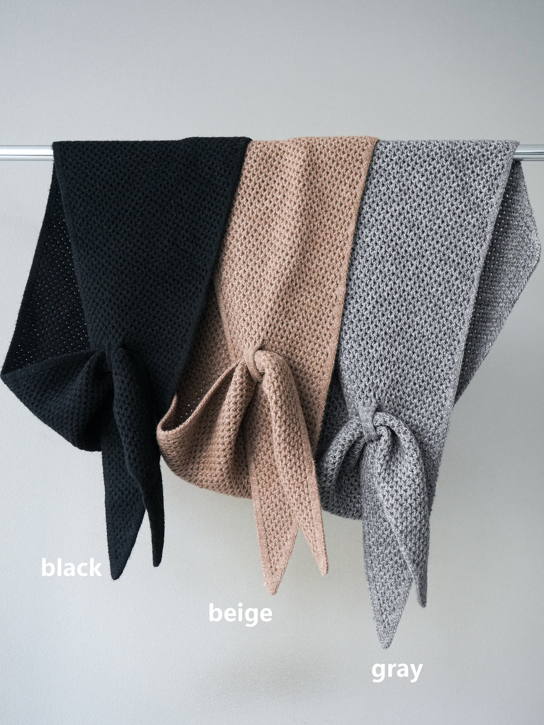 [予約]ニットスカーフ/beige