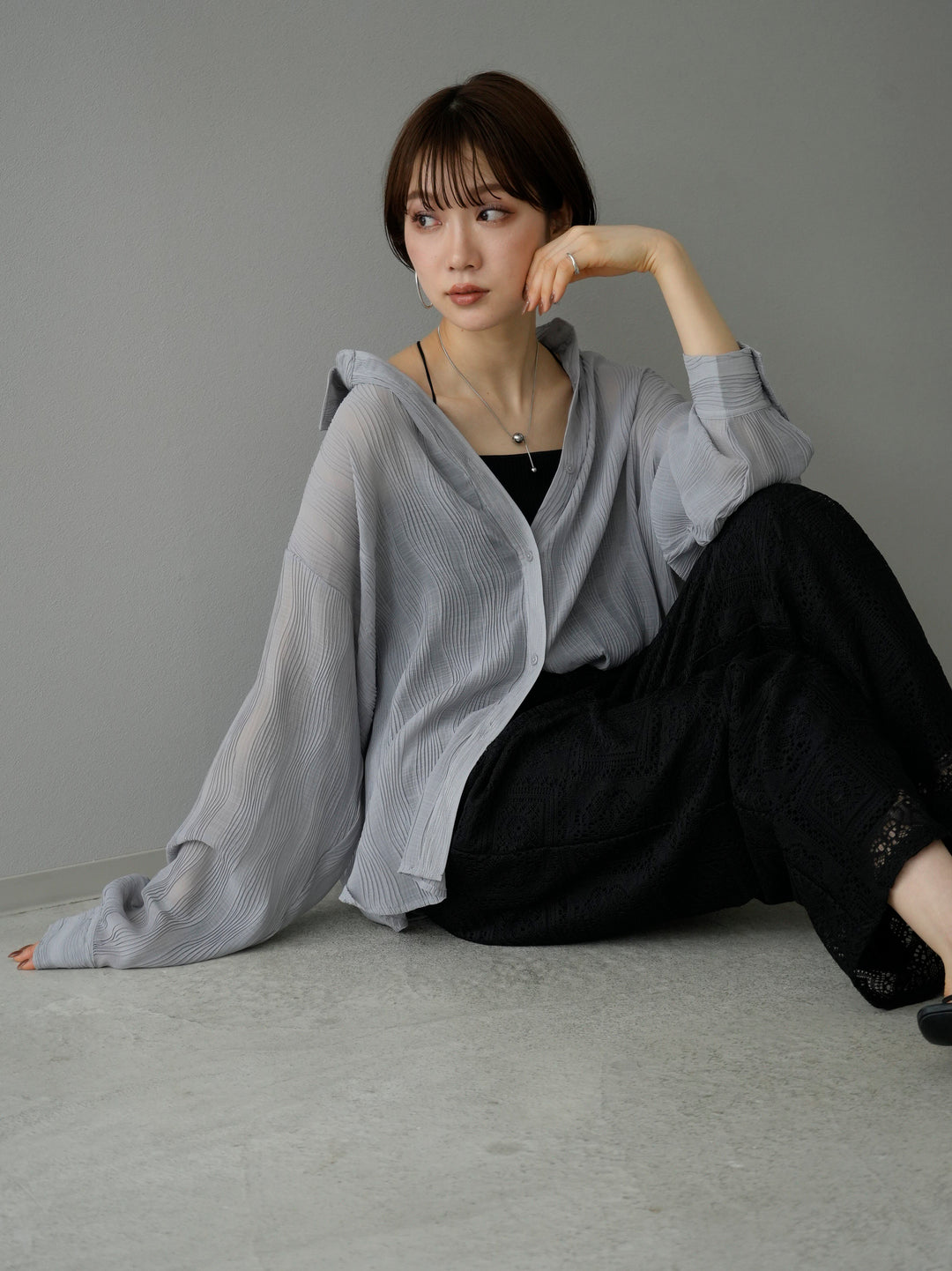 [Pre-order] Willow Wave Overshirt/Gray