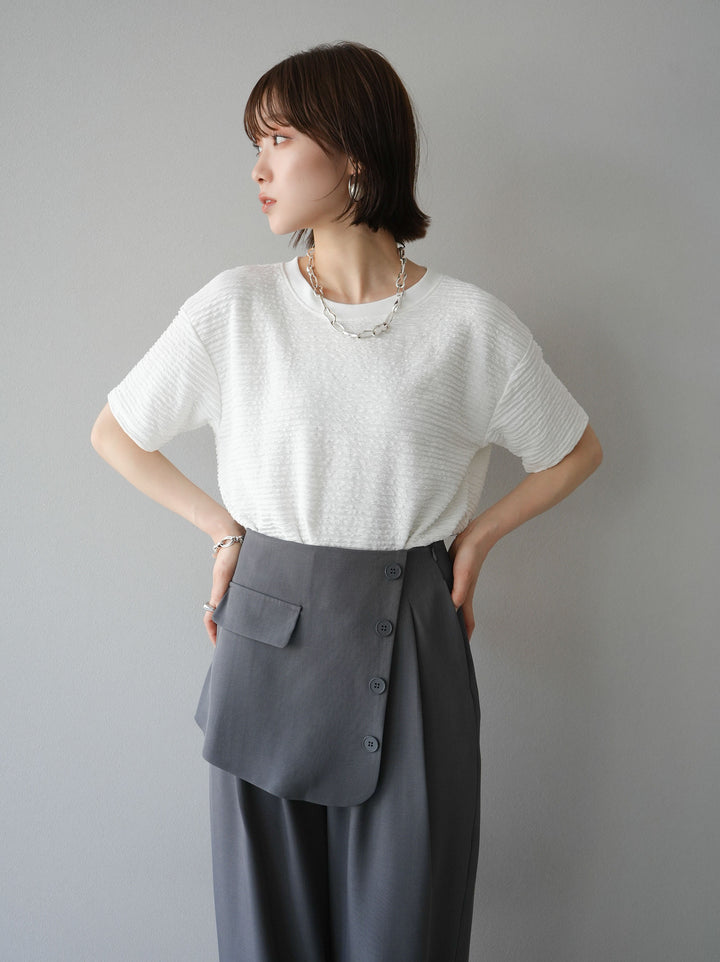 [Pre-order] Stretch lame pullover/white