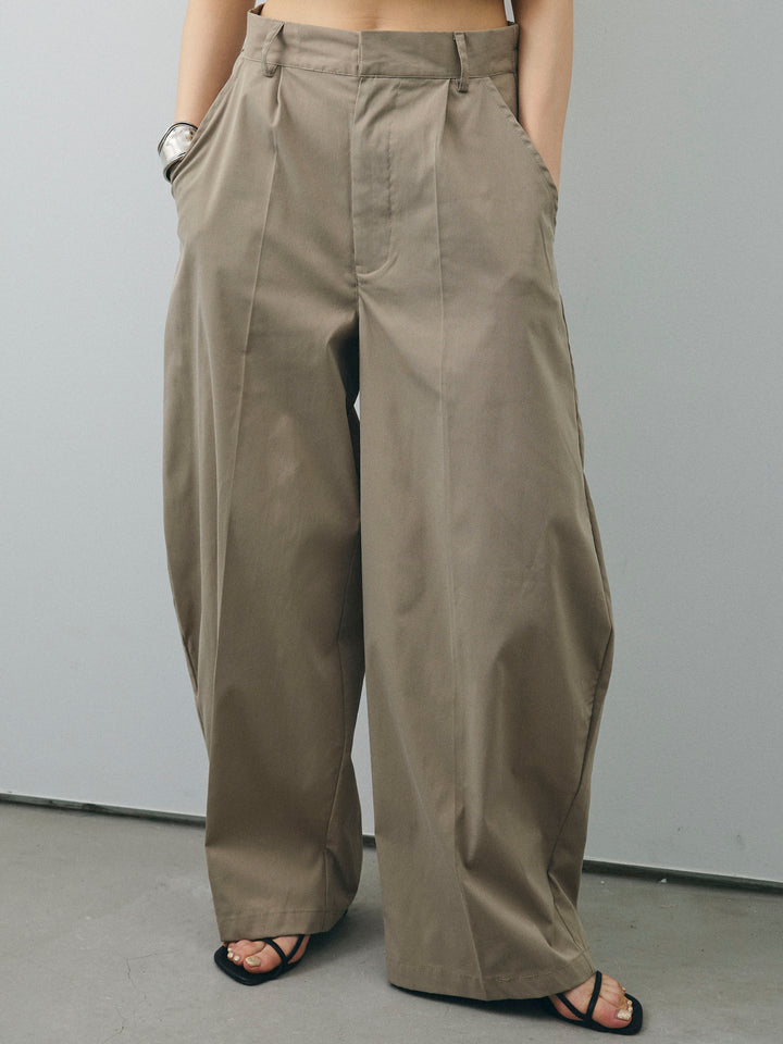 [予約]コクーンワイドチノパンツ/グレージュ