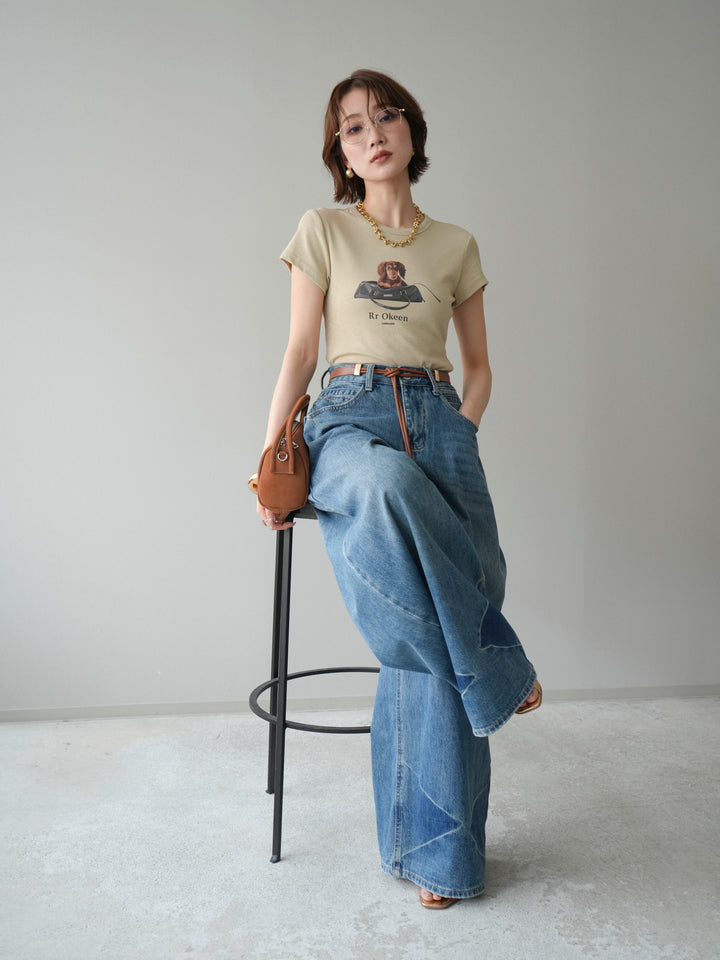 【預購】狗狗迷你T卹/米色