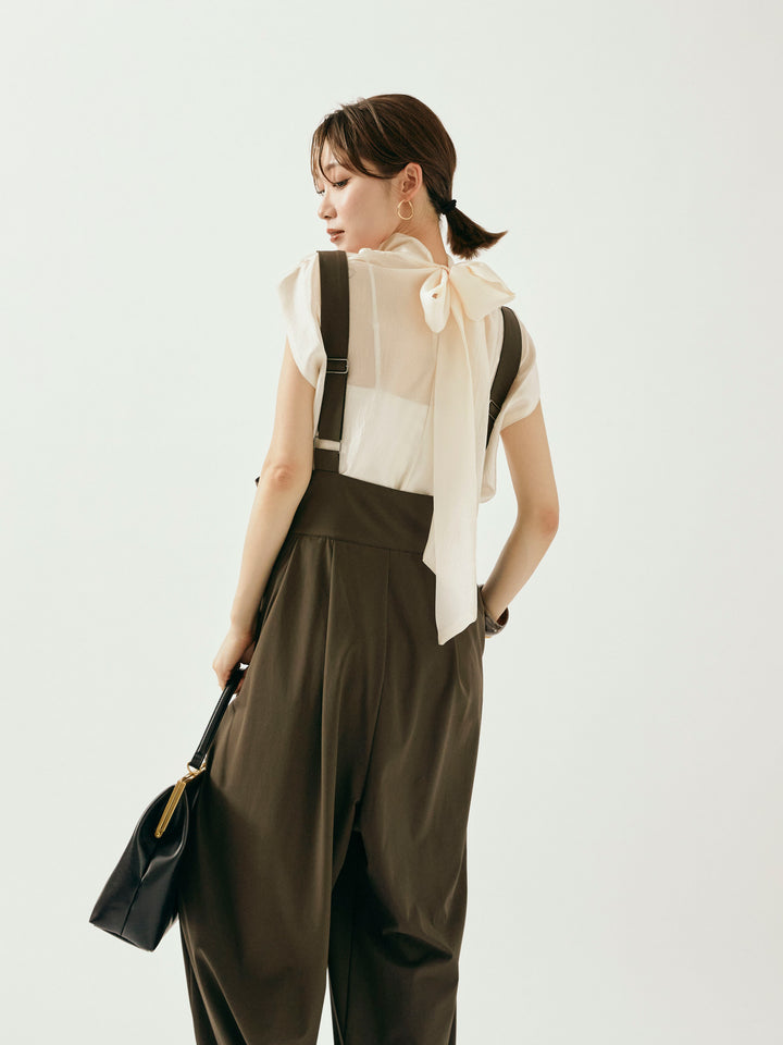 [予約]ICE TOUCH コクーンサロペット/イエローブラウン